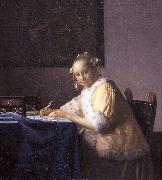 Johannes Vermeer A lady writing. France oil painting artist
